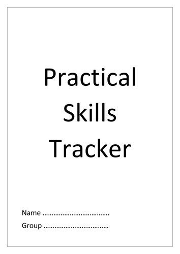 EDUQAS Hospitality and Catering Level 1/2 Practical Skills Tracker