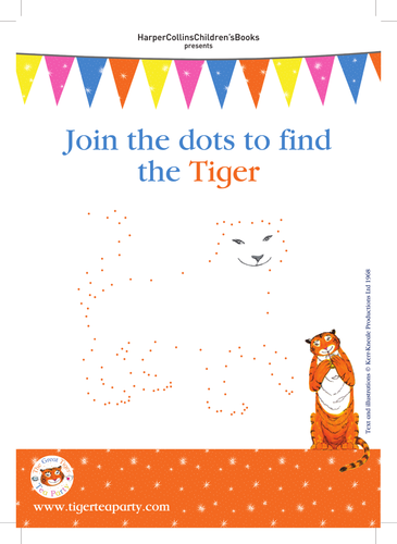 Judith Kerr The Tiger Who Came to Tea Dot-to-dot