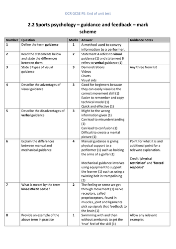 ocr-gcse-pe-2016-sports-pyschology-guidance-and-feedback-eou-test