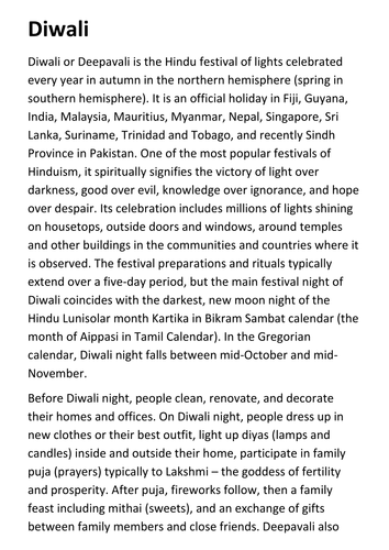 Diwali Handout