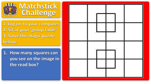 Matchstick Challenge #3 lesson starter for ICT or maths (or any subject!)