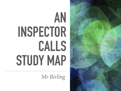 Priestley, An Inspector Calls Study Maps: Mrs and Mr Birling