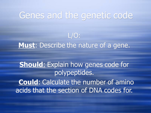 AS Biology_Genes and the triplet code