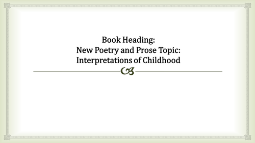 Romanticism and childhood: full introductory PowerPoint linking to Wordsworth and Blake