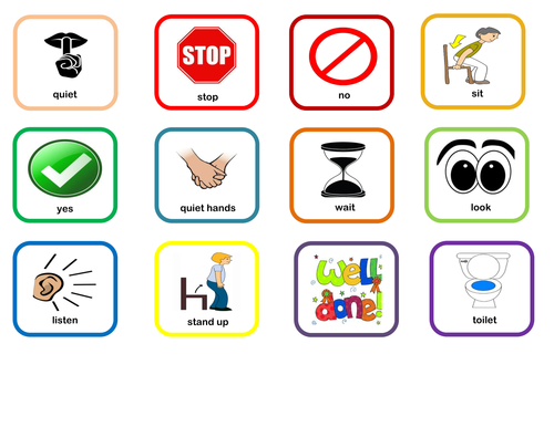 Free Printable Visual Lanyard for ASD Autism Pupils Teaching Resources