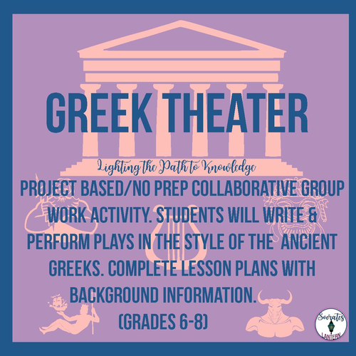 Greek Theater Power Point Introduction & PBL Theater Bundle Grades 6-8