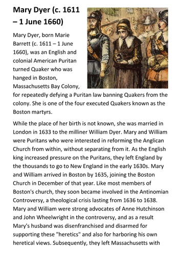 Mary Dyer Handout