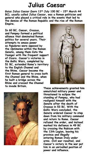 Julius Caesar Fact File