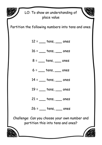 ks1 year 2 maths place value tens and ones working toward