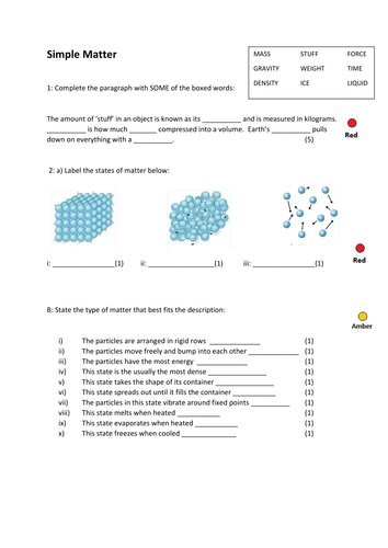 AQA matter booklet