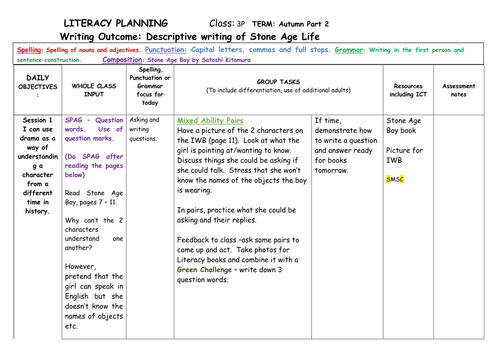 Stone Age Boy Planning based on the book by Satoshi Kitamura