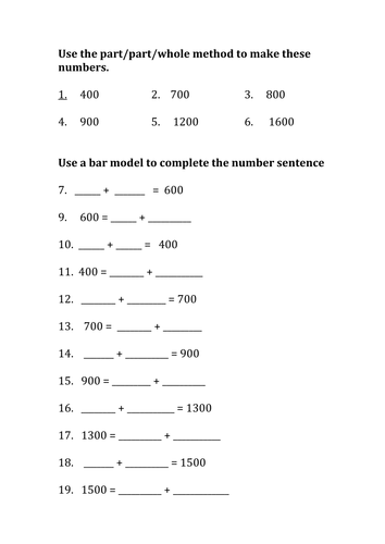 Add and subtract multiples of 100 mastery