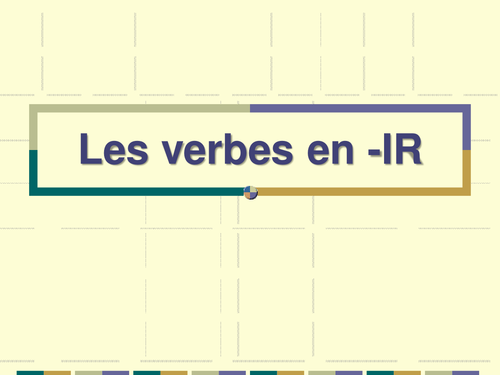 IR verbs in French Present tense PowerPoint