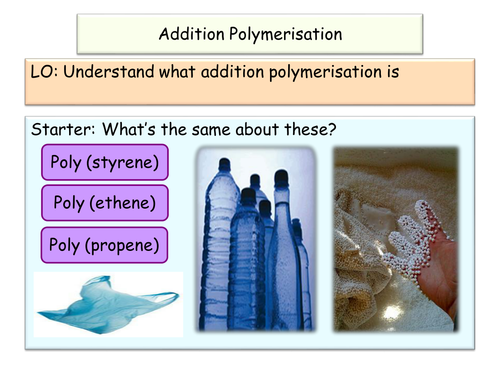 NEW AQA GCSE Chemistry Addition Polymerisation