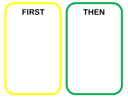 First Then Schedule for Autism ASD with visual activity tiles