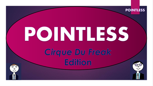 Cirque Du Freak Pointless Game! (and template to create your own games!)