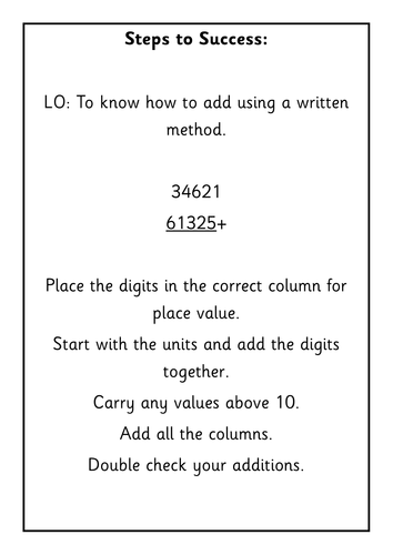 Differentiated addition calculation problems