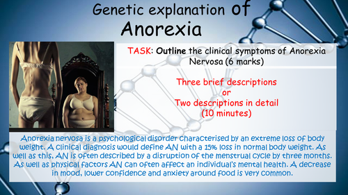 Genetic explanations of Anorexia