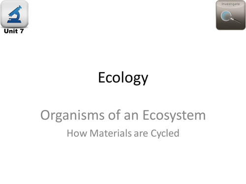 AQA Biology 4.7 Ecology – L7 The Carbon Cycle (and the water cycle)