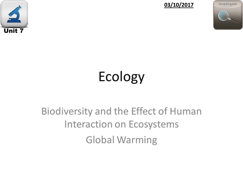 AQA Biology 4.7 Ecology – L11 Global Warming