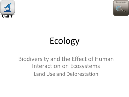 AQA Biology 4.7 Ecology – L12 Deforestation and Land Use
