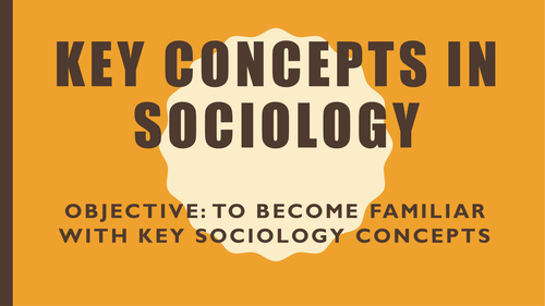 AQA Introduction to AS Sociology- Key Concepts