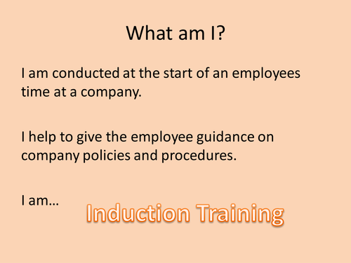 GCSE Business Studies - What am I? - Revision Tool