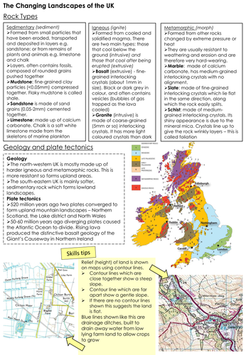 GCSE Changing UK landscapes revision guide