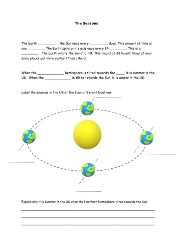 Seasons worksheet