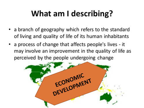 Intro to economic development (key words)