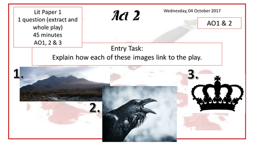 Macbeth Act 2 Scene 2 (9-1 style Literature Question)