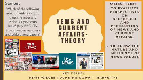 AQA A2 Sociology- Mass Media: News values (theory)