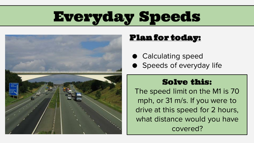 KS4 Lesson: Speed