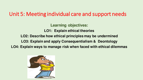 Ethical theories Unit 5: Meeting individual care and support needs [New Spec]