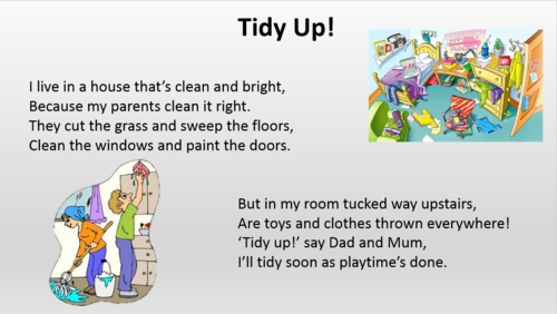 Tidy Up Poem