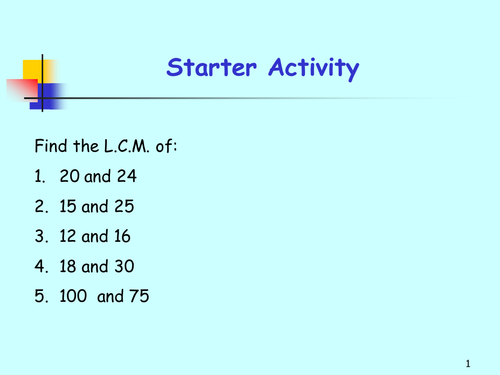 Using HCF and LCM to solve problems