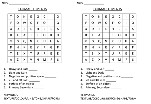 Formal elements