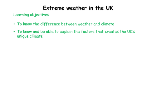 OCR GCSE UK Environmental Challenges teaching resources