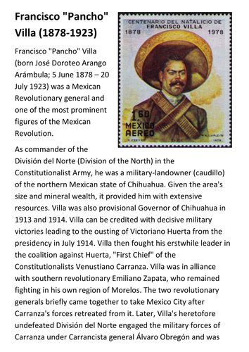 Pancho Villa Handout