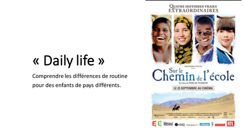 Sur le chemin de l'école - Comparaison de la routine pour aller à l'école
