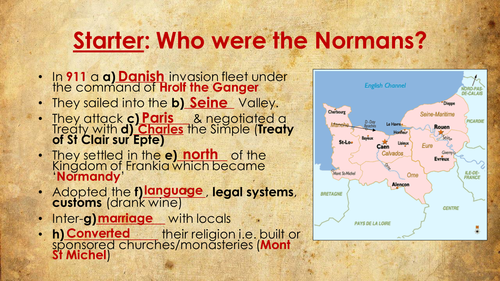 Norman Conquest revision