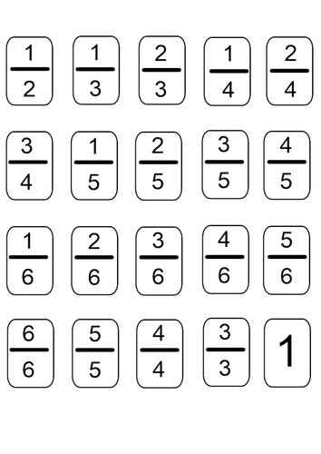 Fraction digit cards