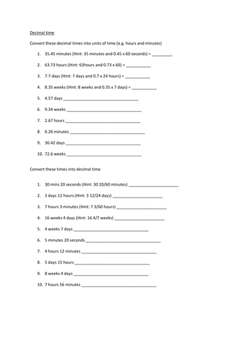 Converting between units of time - Functional Skills Maths Level 2