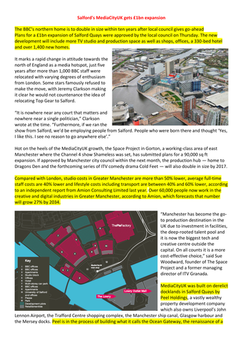 Government strategies to reduce the North-South divide