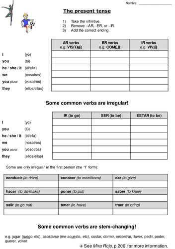 ks4 ks3 spanish present tense holidays context teaching resources