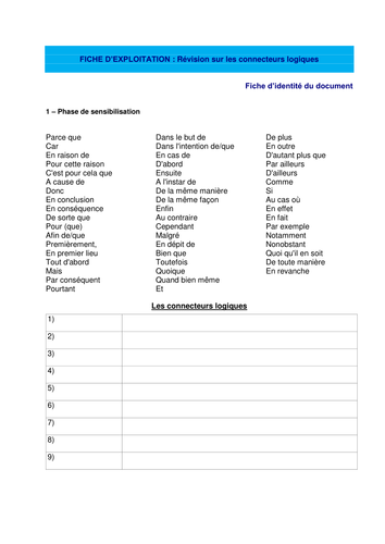 Bundle on Connectives and Time words  in French