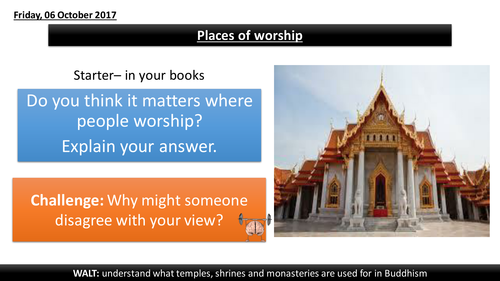 AQA GCSE Religious Studies Spec A (9-1) Buddhism practises: Buddhist places of worship