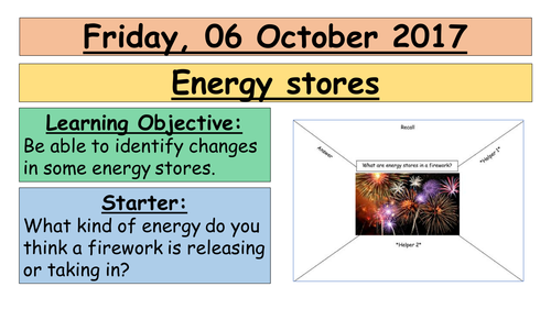 AQA GCSE (9-1) - Energy stores