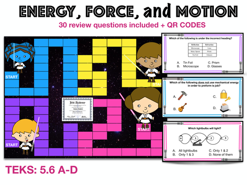 Force, motion, and energy game