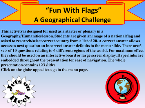 Fun with Flags, A Geographical Challenge